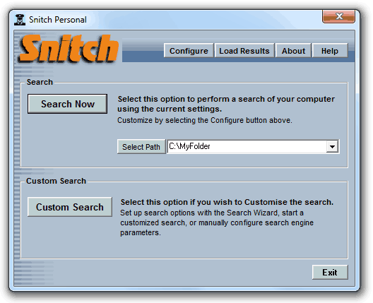 Initial window shown during free trial of porn remover software Initial window shown during free trial of porn remover software